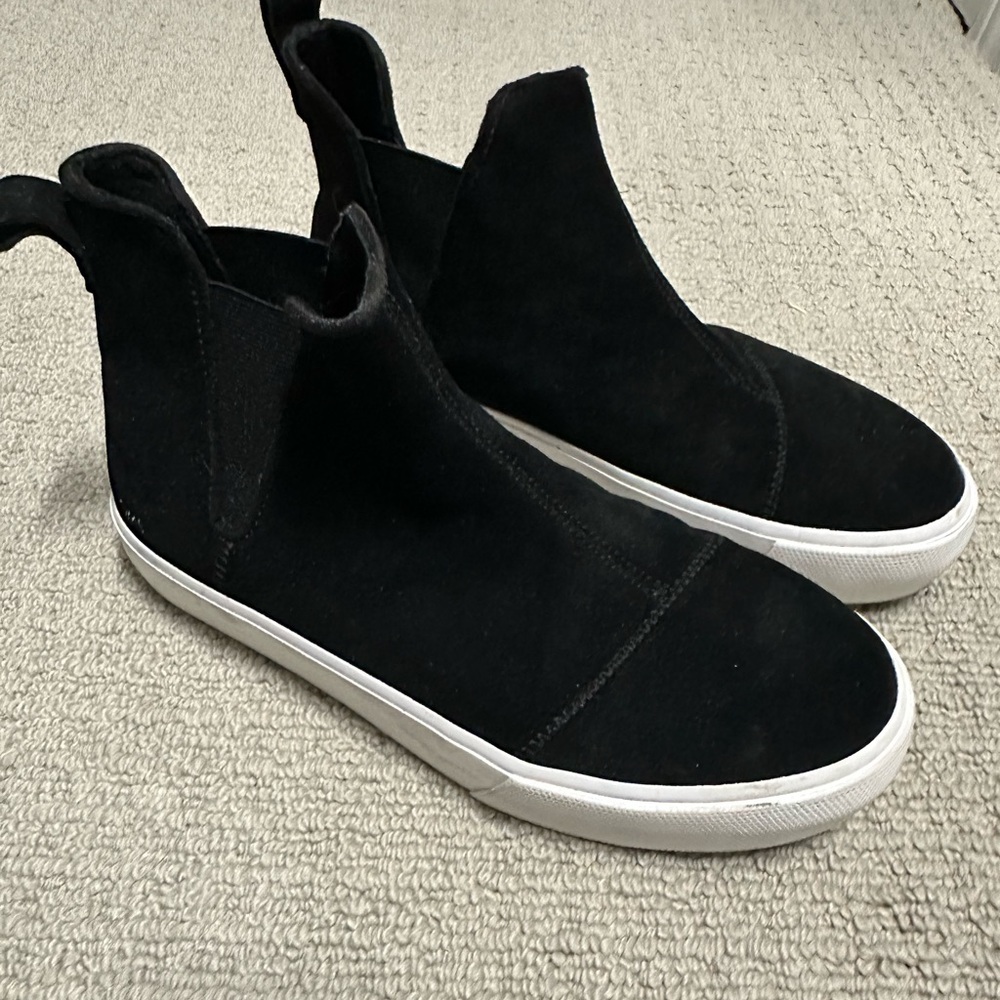 Black Suede High-Top Sneakers
